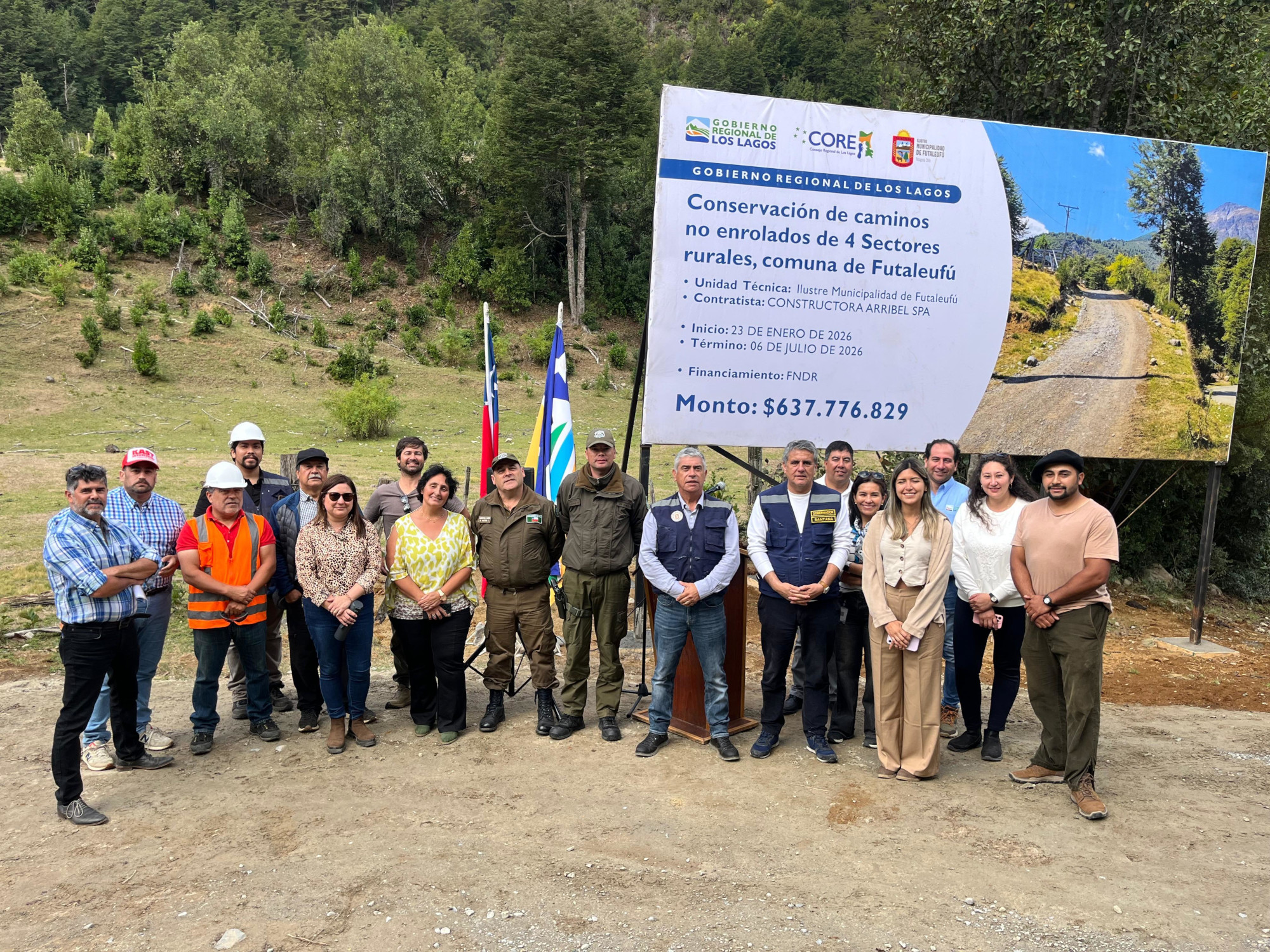 Futaleufú avanza en mejoramiento de caminos no enrolados con apoyo del Gobierno Regional